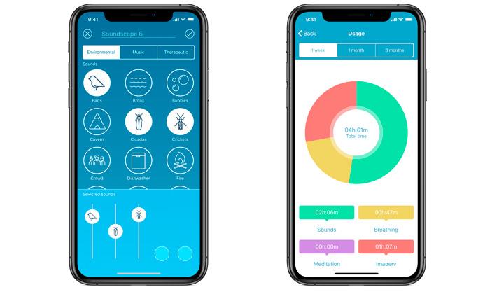 Relief app fargeutvalg lydlandskap iPhone ny versjon